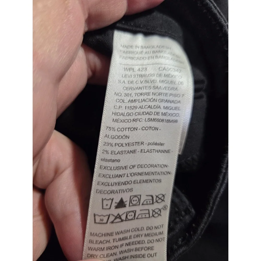 Signature by Levi Strauss Womens Mid-Rise Skinny Jeans Black Size 20M Stretch